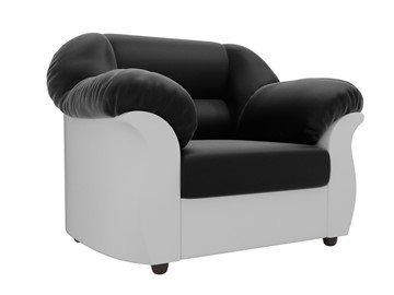 Кресло для отдыха Карнелла, Черный/Белый (экокожа) в Элисте - предосмотр