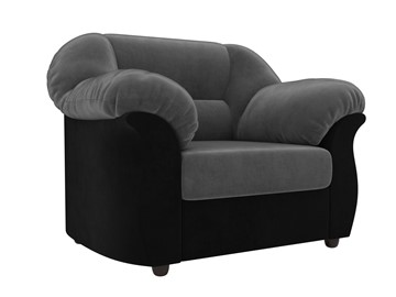 Кресло в гостиную Карнелла, Серый/Черный (велюр) в Элисте - предосмотр