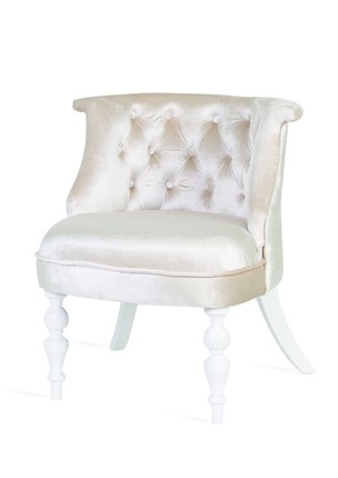 Кресло Бархат (бархат №30/белая эмаль) в Элисте - изображение