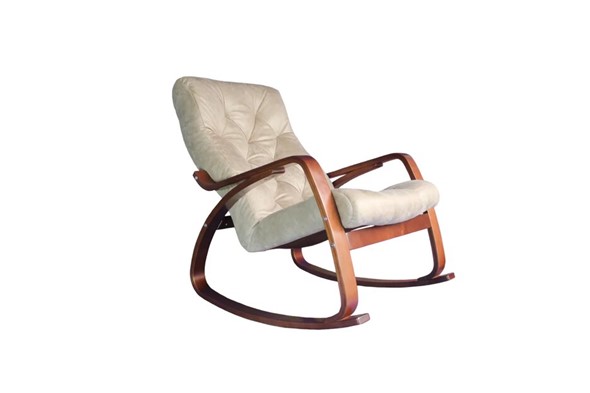Кресло-качалка Гранд, замша крем в Элисте - изображение