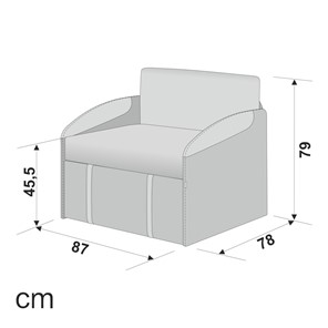 Раскладное кресло Polto серо-коричневый/шалфей (рогожка) в Элисте - предосмотр 15