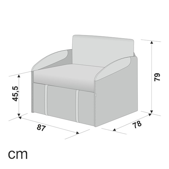 Раскладное кресло Polto серо-коричневый/шалфей (рогожка) в Элисте - изображение 15
