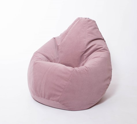 Кресло-мешок Груша среднее, велюр однотон, пыльная роза в Элисте - изображение