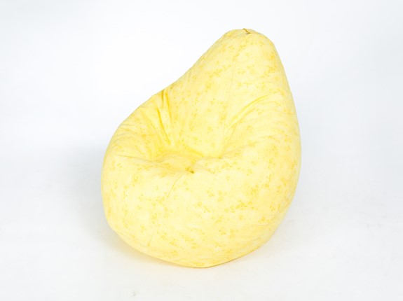 Кресло-мешок Груша малое, жаккард, желтый в Элисте - изображение