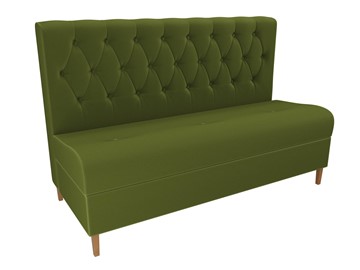 Прямой кухонный диван Бремен, Зеленый (микровельвет) в Элисте - предосмотр 4