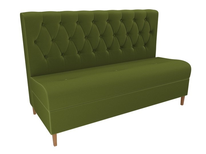 Прямой кухонный диван Бремен, Зеленый (микровельвет) в Элисте - изображение 4