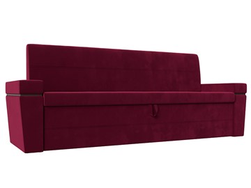 Кухонный прямой диван Деметра, Бордовый (микровельвет) в Элисте - предосмотр