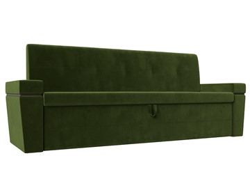 Кухонный прямой диван Деметра, Зеленый (микровельвет) в Элисте - предосмотр