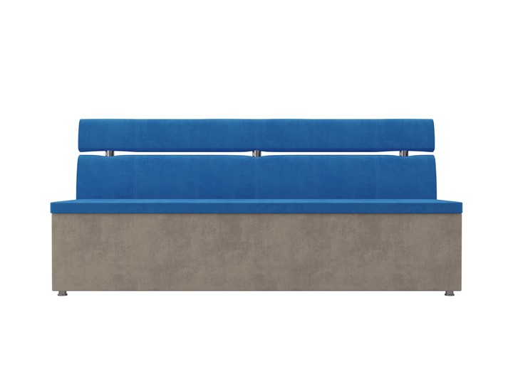 Кухонный прямой диван Классик, Голубой/Бежевый (велюр) в Элисте - изображение 3