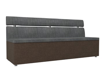 Кухонный прямой диван Классик, Серый/Коричневый (рогожка) в Элисте