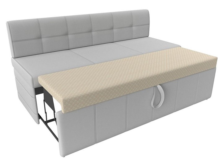 Прямой кухонный диван Лео, Белый (экокожа) в Элисте - изображение 3