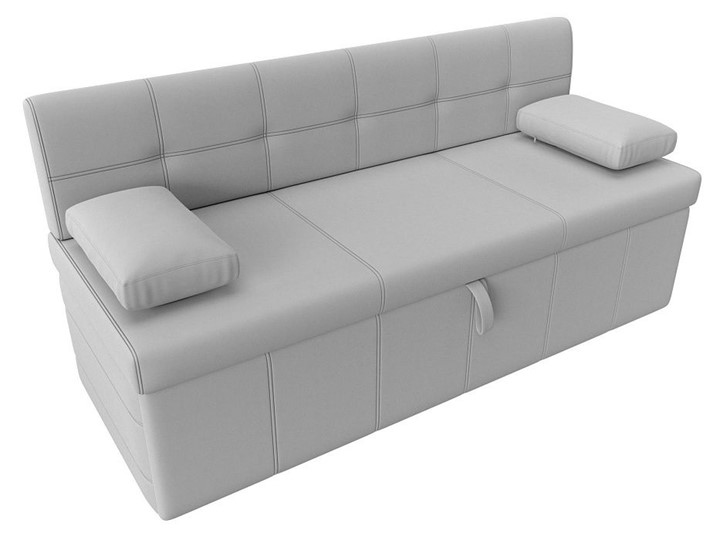 Прямой кухонный диван Лео, Белый (экокожа) в Элисте - изображение 4