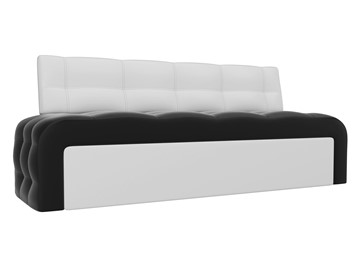 Раскладной кухонный диван Люксор, Черный/Белый (экокожа) в Элисте - предосмотр