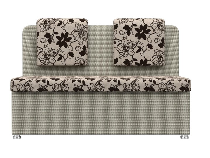 Кухонный прямой диван Маккон 2-х местный, Цветы/Корфу 02 (рогожка) в Элисте - изображение 2