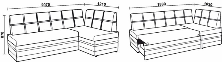 Кухонный диван НЕО КМ-06 ДУ с механизмом в Элисте - изображение 5