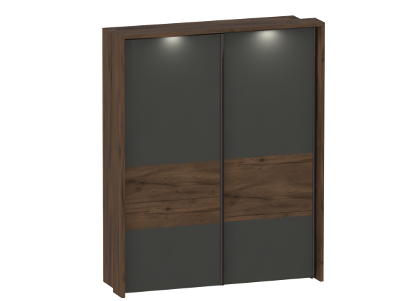 Шкаф-Купе со светильником и трансформатором Глазго, Металл Бруклин/Таксония в Элисте - изображение