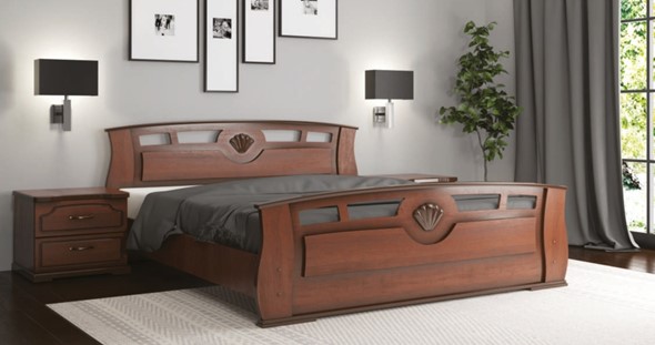 Кровать двуспальная Жемчужина 160*200 с основанием в Элисте - изображение