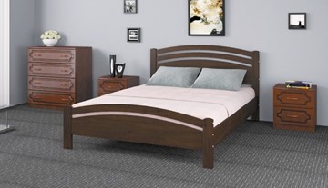 Спальная кровать Камелия-3 (Дуб Коньяк) 140х200 в Элисте