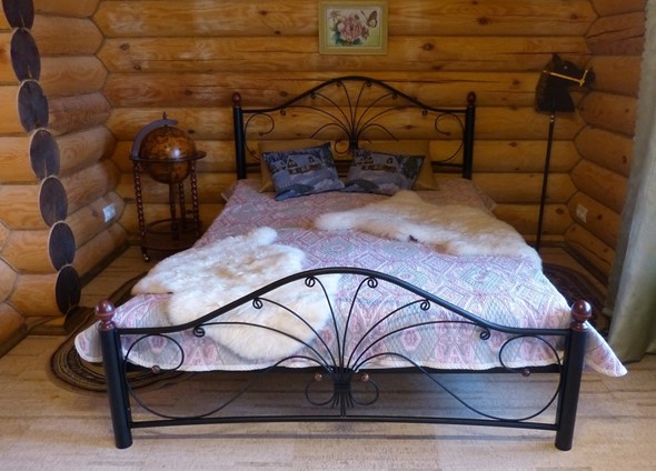Кровать полутороспальная Фортуна 2, 1400, черный/черный в Элисте - изображение