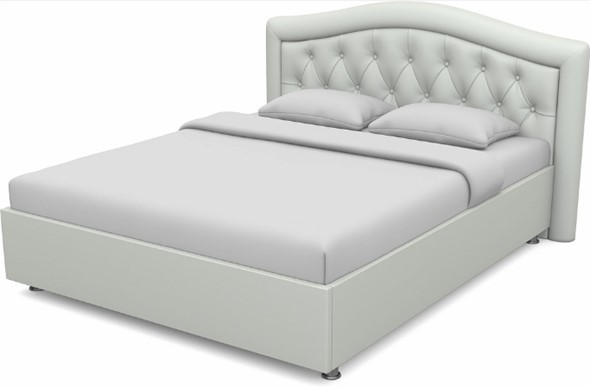 Полуторная кровать Луиза 1400 с основанием (Nitro White) в Элисте - изображение