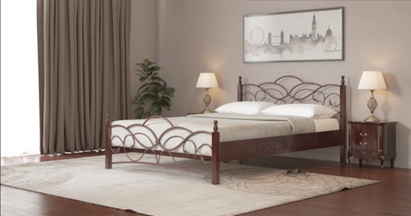 Кровать 1.5-спальная Марго 140*200 с основанием в Элисте - изображение