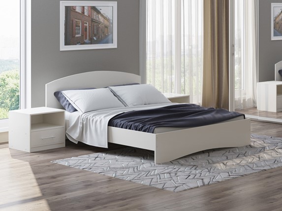 Кровать 2-х спальная Этюд 180х200, Белый в Элисте - изображение