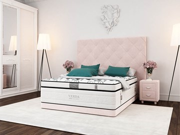 Кровать 2-спальная Style Compact/Basement 180х200, Флок (Велсофт Винтажный розовый) в Элисте