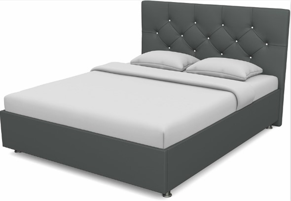 Спальная кровать Моника 1400 с основанием (Nitro Grey) в Элисте - изображение
