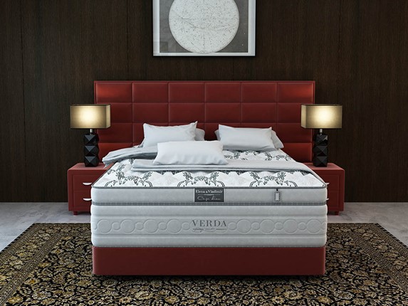 Двуспальная кровать Chocolate/Podium M 160х200, Микровелюр (Manhattan Гранатовый) в Элисте - изображение