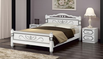 Кровать в спальню Карина-5 (Белый Жемчуг) 160х200 в Элисте