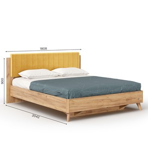Двуспальная кровать  Марта-2 ЛД 1600 406.120.000 (с КО и мягкой накладкой, вертикальная стежка Phuket 1038) в Элисте - предосмотр 1