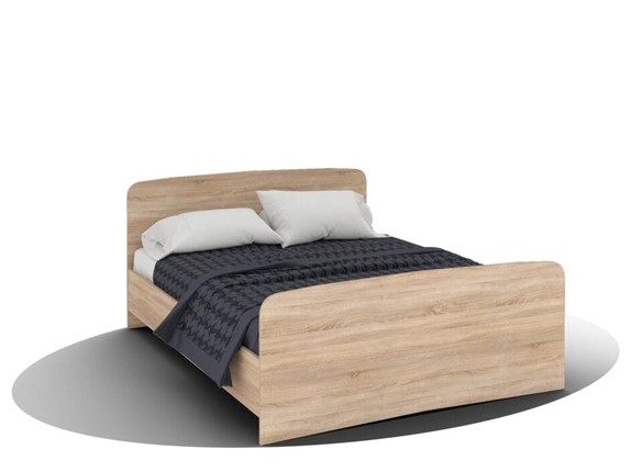Кровать Вега Кр-08 1600 с плоским основанием (Сонома) в Элисте - изображение