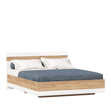 Кровать в спальню 1600 Фиджи ЛД 659.072, белая в Элисте - изображение