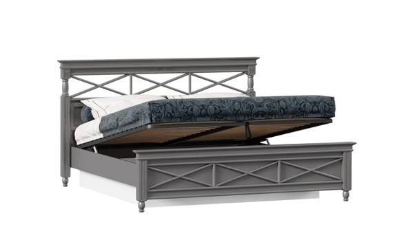 Кровать двуспальная 1800 Амели с подъемным механизмом (Оникс Серый) ЛД 642.820 в Элисте - изображение