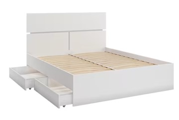 Кровать двуспальная Агата М8, 160х200 белая в Элисте - предосмотр 1