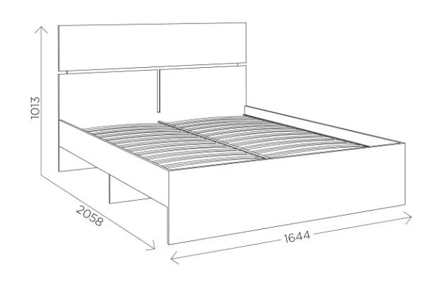 Кровать двуспальная Агата М8, 160х200 белая в Элисте - изображение 3