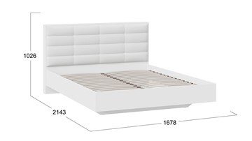 Кровать 2-х спальная Агата тип 1 (Белый) в Элисте - предосмотр 2
