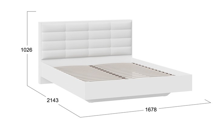 Кровать 2-х спальная Агата тип 1 (Белый) в Элисте - изображение 2