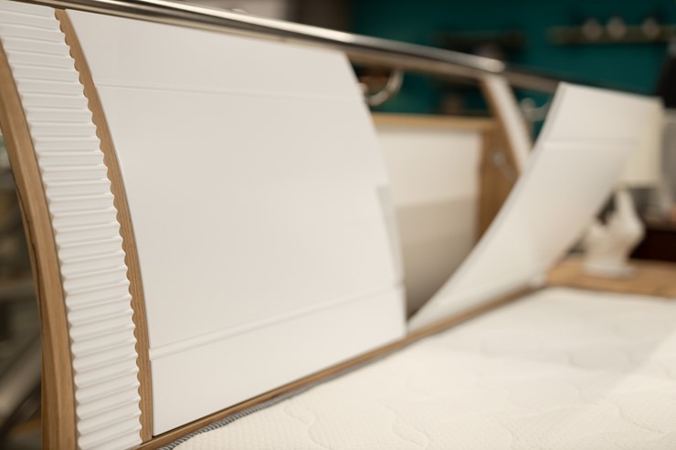 Кровать спальная Бари 1600 Дуб Золотой/Белый ЛД 698.140 в Элисте - изображение 4