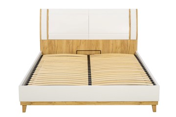 Кровать спальная Бари 1600 с подъёмным механизмом Дуб Золотой/Белый ЛД 698.220 в Элисте - предосмотр 9