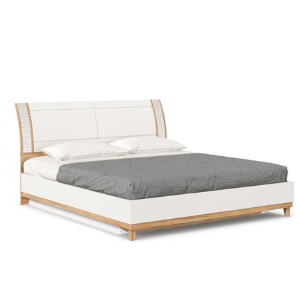 Кровать Бари 1800 с подъёмным механизмом Дуб Золотой/Белый ЛД 698.220 в Элисте - изображение