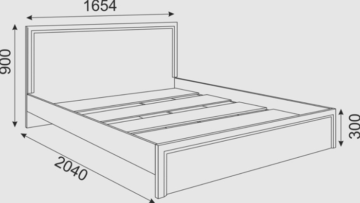 Кровать 2-спальная Беатрис М06 (Орех Гепланкт) в Элисте - изображение 1