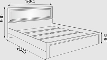 Спальная кровать Беатрис М09 с мягким изголовьем (Орех Гепланкт) в Элисте - предосмотр 1