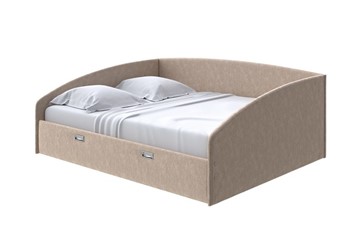 Кровать 2-спальная Bono 160х200, Флок (Бентлей Какао) в Элисте