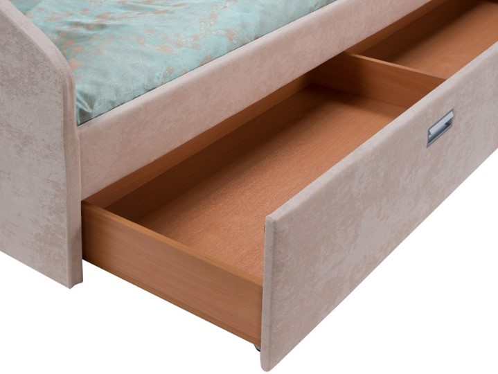 Спальная кровать Bono 160х200, Искусственная шерсть (Лама Авокадо) в Элисте - изображение 1