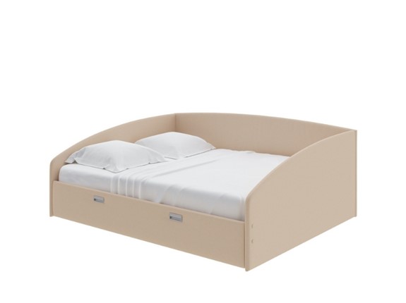 Кровать двуспальная Bono 160х200, Рогожка (Savana Camel) в Элисте - изображение