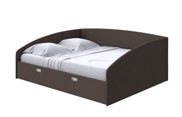 Кровать спальная Bono 160х200, Рогожка (Savana Chocolate) в Элисте
