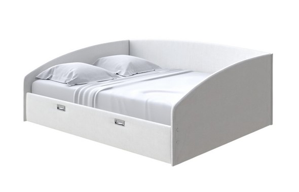 Кровать двуспальная Bono 160х200, Рогожка (Тетра Молочный) в Элисте - изображение