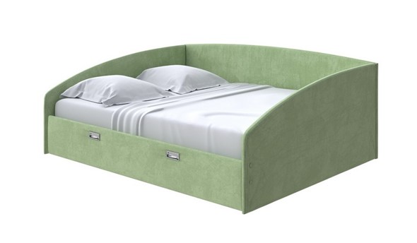 Кровать 2-спальная Bono 160х200, Велюр (Casa Яблоневый) в Элисте - изображение