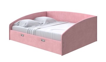 Кровать спальная Bono 160х200, Велюр (Casa Жемчужно-розовый) в Элисте
